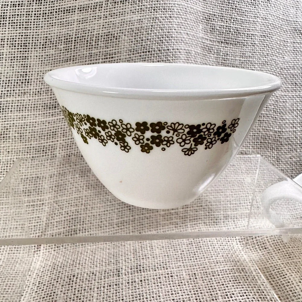Corelle Spring Blossom Green Sugar‎ Bowl Creamer Set Crazy Daisy USA